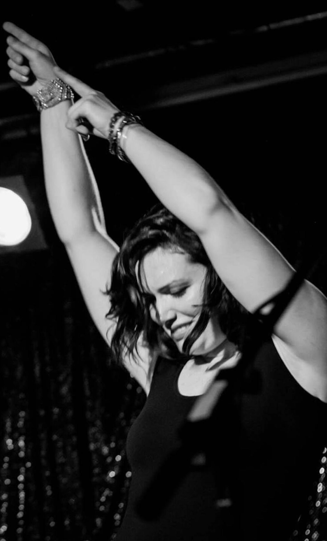 Cynthia Gallia lead singer of Frequency cover band
